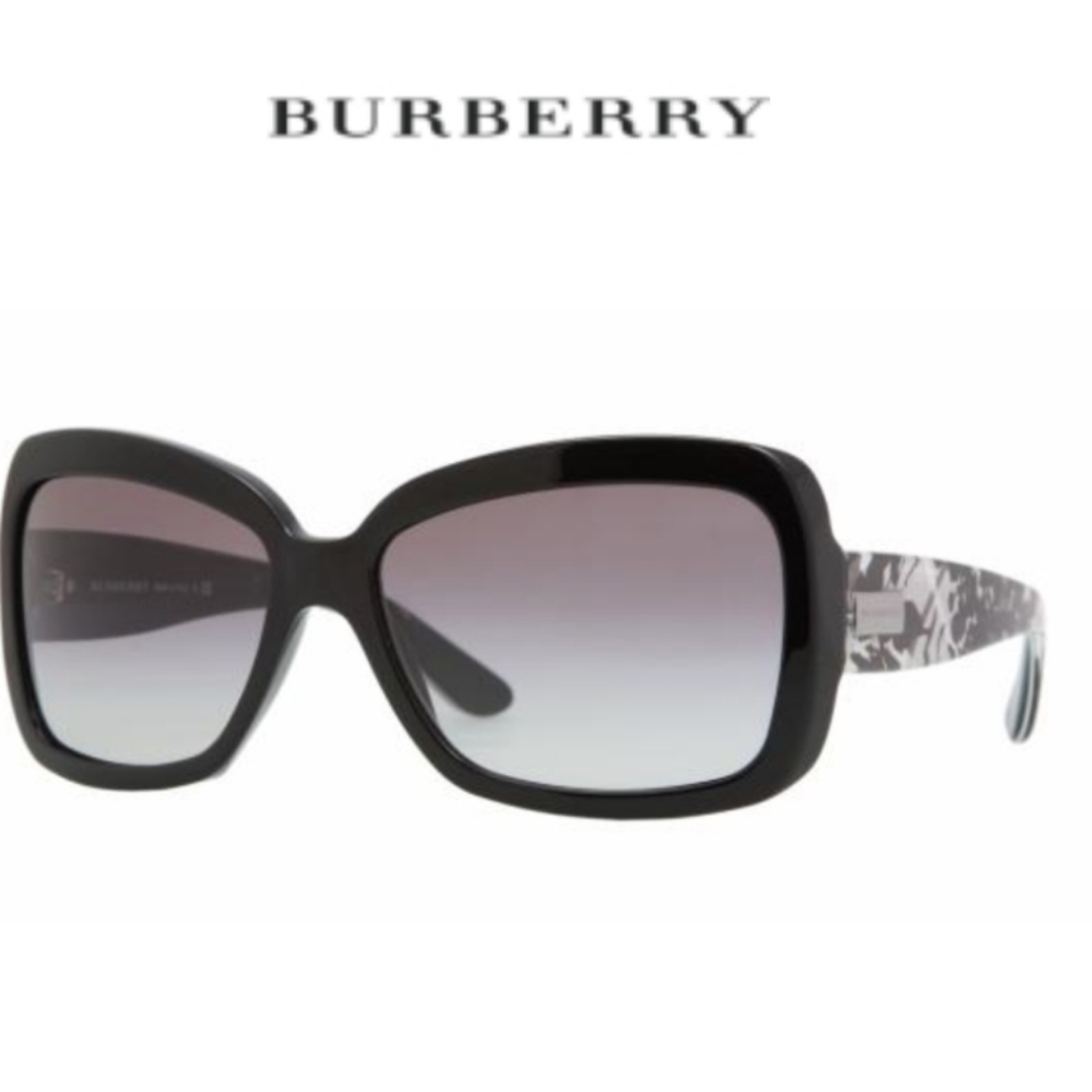 Burberry Sunglasses with Versace Case B-4074 3169/87 Black-Gray 58-15-130